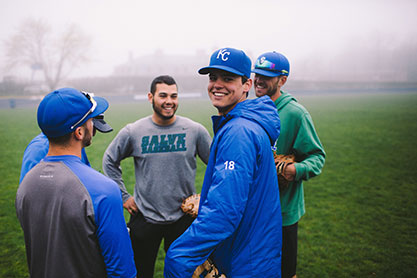 Baseball athletes smiling. Link to Tangible Personal Property